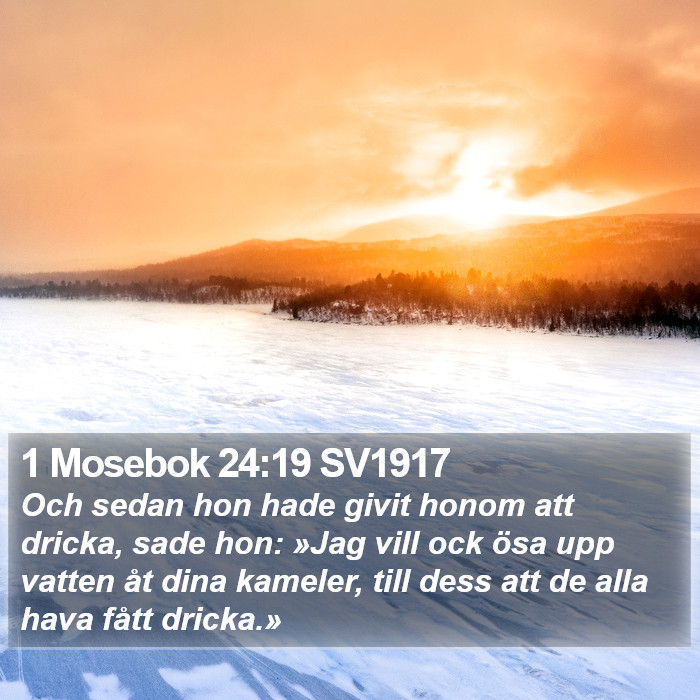 1 Mosebok 24:19 SV1917 Bible Study