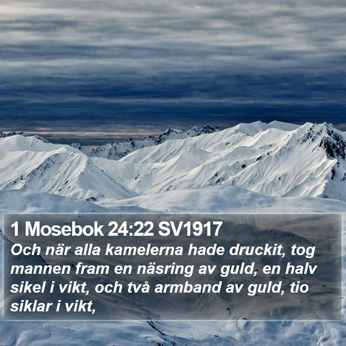 1 Mosebok 24:22 SV1917 Bible Study