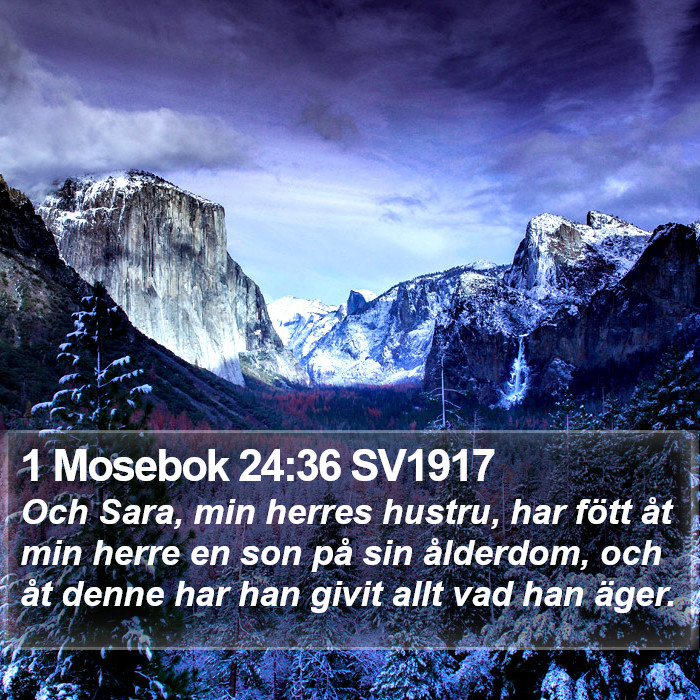 1 Mosebok 24:36 SV1917 Bible Study