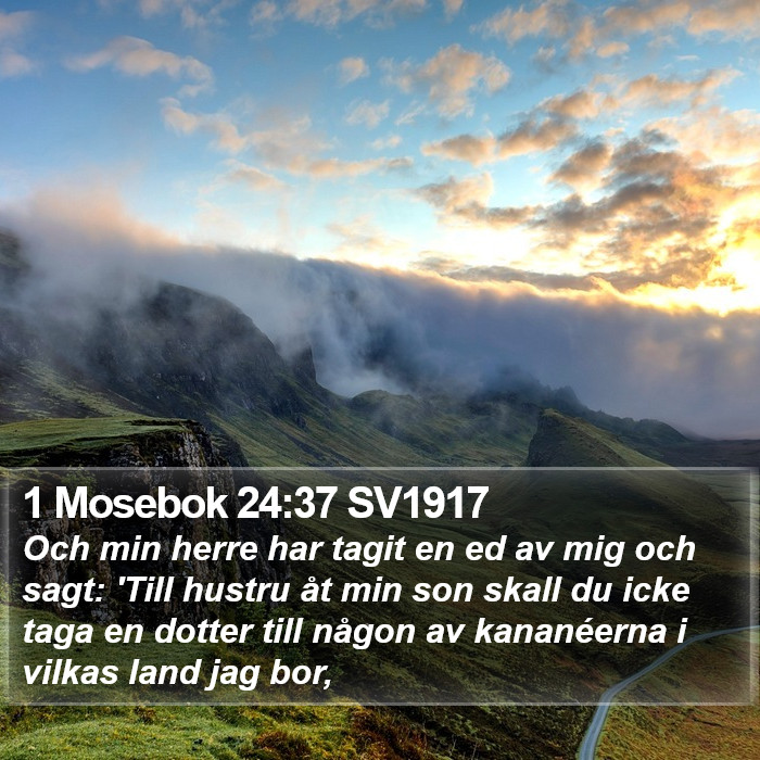 1 Mosebok 24:37 SV1917 Bible Study