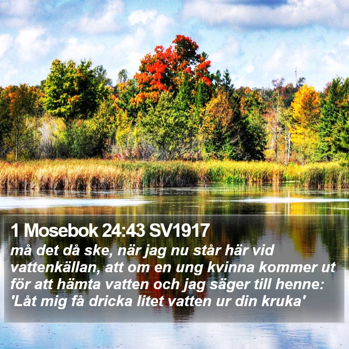 1 Mosebok 24:43 SV1917 Bible Study