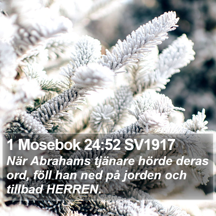 1 Mosebok 24:52 SV1917 Bible Study