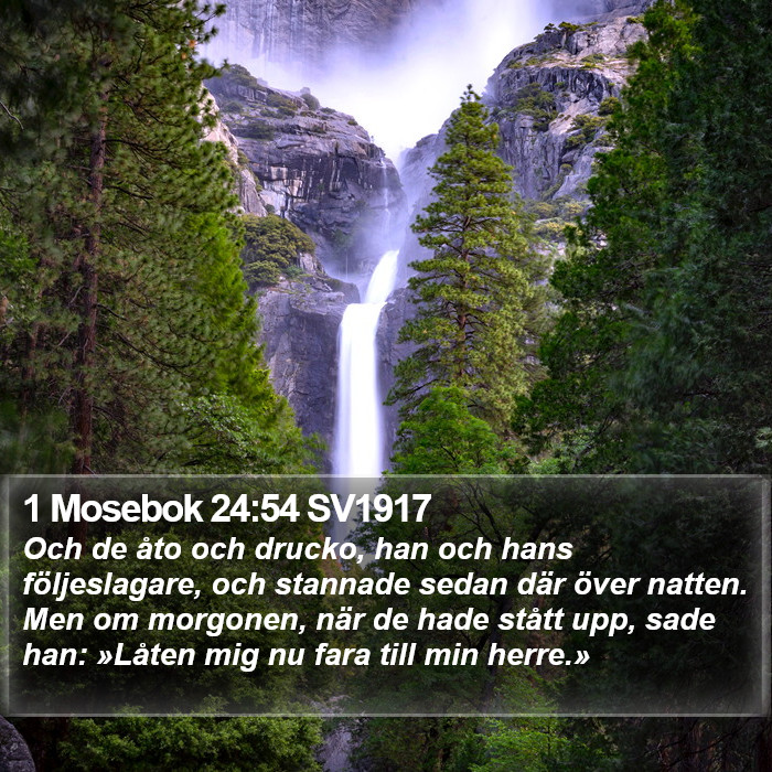 1 Mosebok 24:54 SV1917 Bible Study
