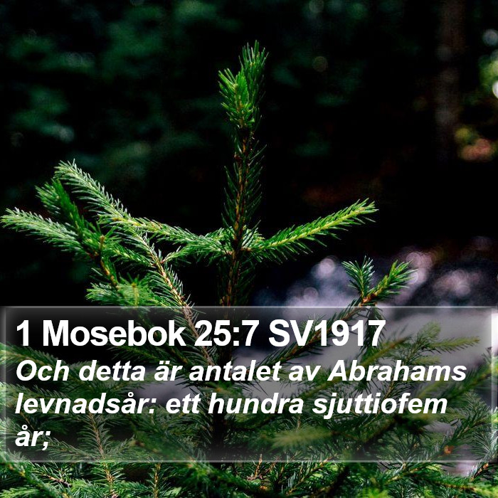 1 Mosebok 25:7 SV1917 Bible Study