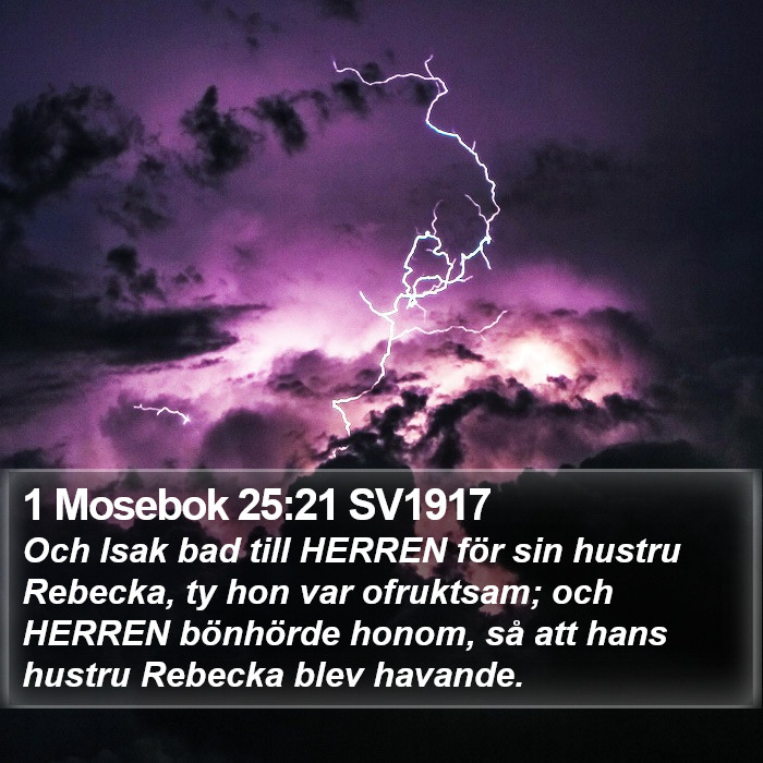 1 Mosebok 25:21 SV1917 Bible Study