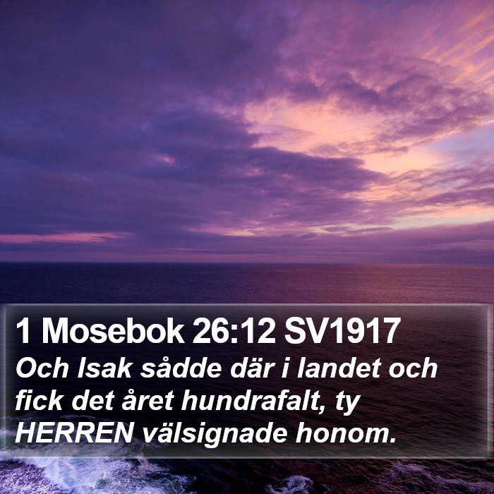 1 Mosebok 26:12 SV1917 Bible Study