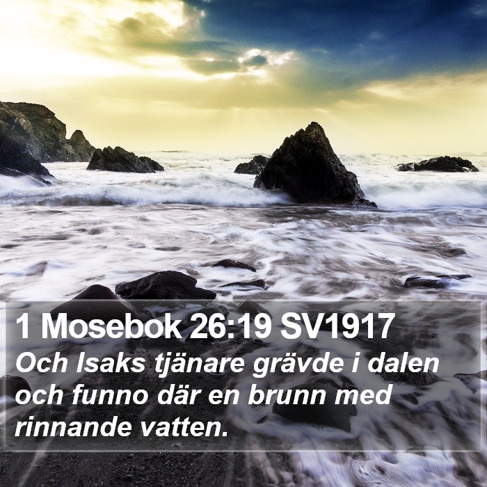 1 Mosebok 26:19 SV1917 Bible Study