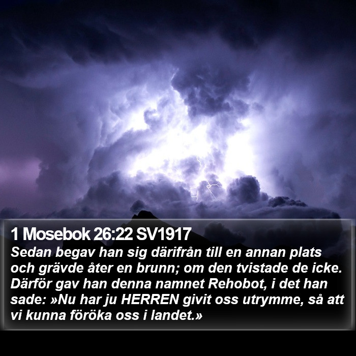 1 Mosebok 26:22 SV1917 Bible Study