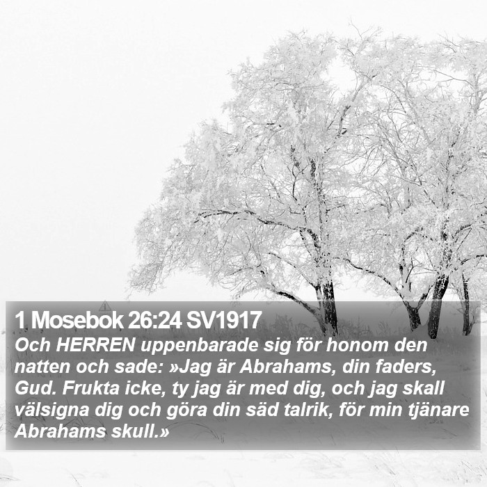 1 Mosebok 26:24 SV1917 Bible Study