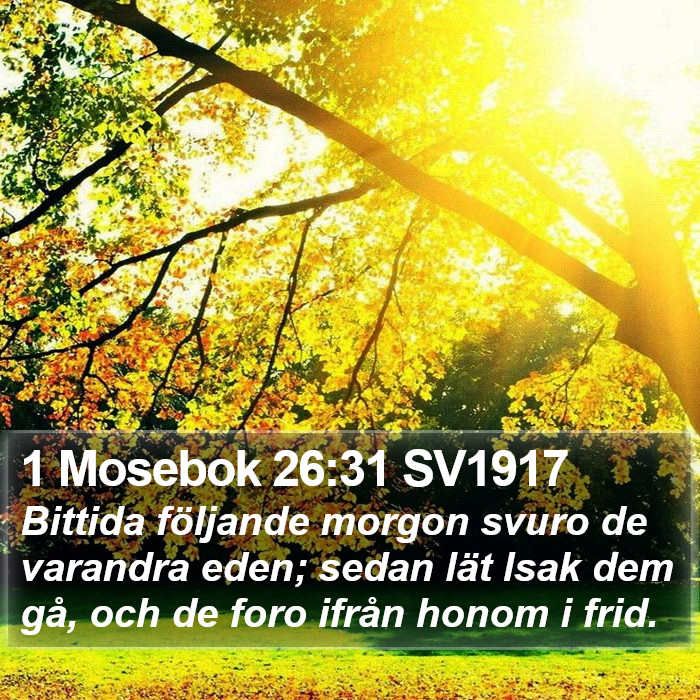 1 Mosebok 26:31 SV1917 Bible Study