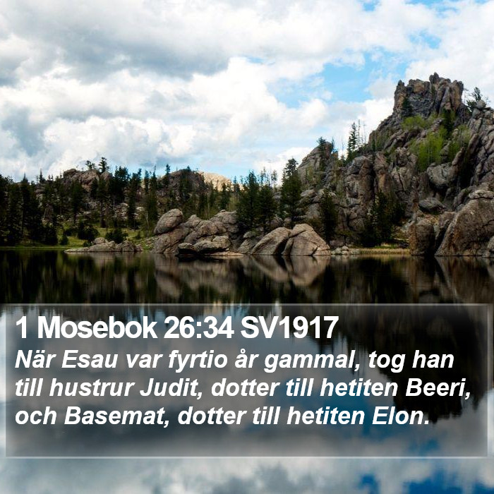 1 Mosebok 26:34 SV1917 Bible Study