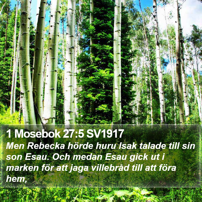 1 Mosebok 27:5 SV1917 Bible Study
