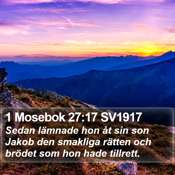 1 Mosebok 27:17 SV1917 Bible Study