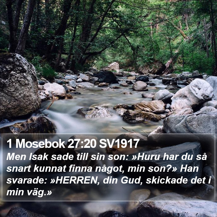 1 Mosebok 27:20 SV1917 Bible Study