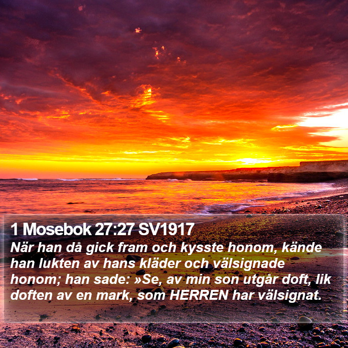 1 Mosebok 27:27 SV1917 Bible Study