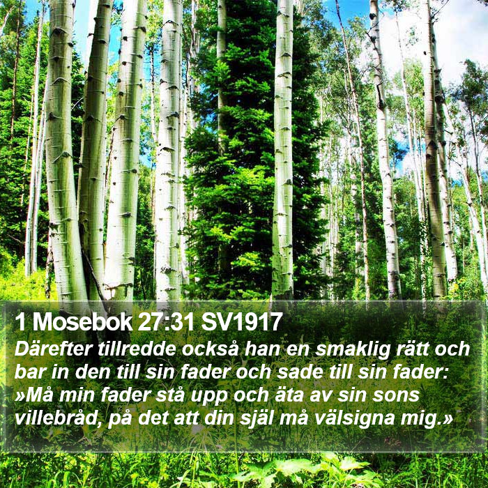 1 Mosebok 27:31 SV1917 Bible Study