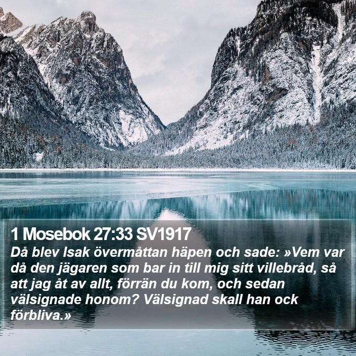 1 Mosebok 27:33 SV1917 Bible Study