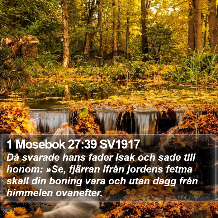 1 Mosebok 27:39 SV1917 Bible Study
