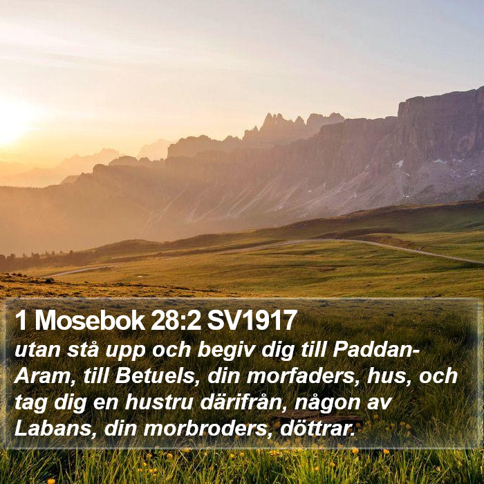 1 Mosebok 28:2 SV1917 Bible Study