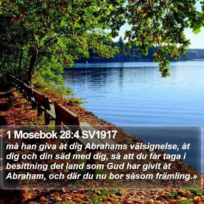 1 Mosebok 28:4 SV1917 Bible Study