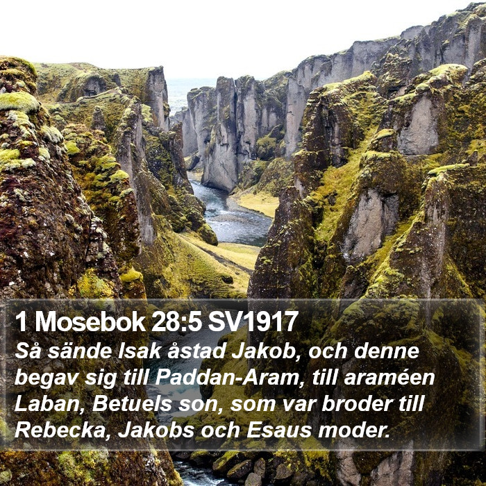 1 Mosebok 28:5 SV1917 Bible Study