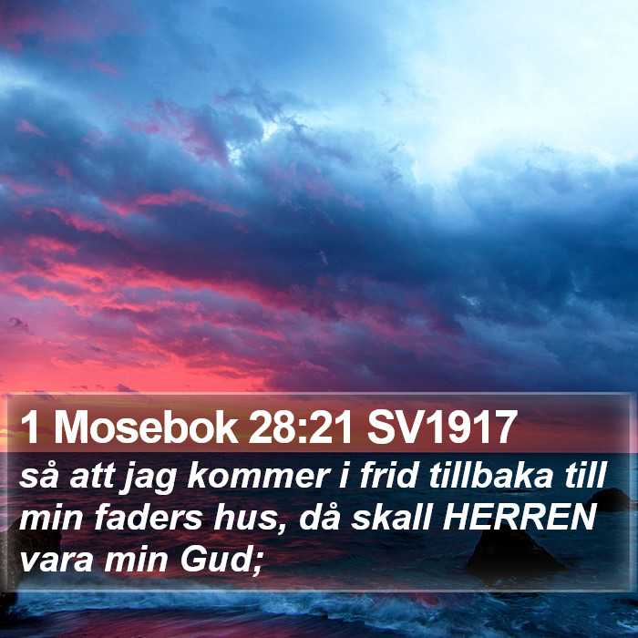 1 Mosebok 28:21 SV1917 Bible Study