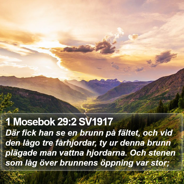 1 Mosebok 29:2 SV1917 Bible Study