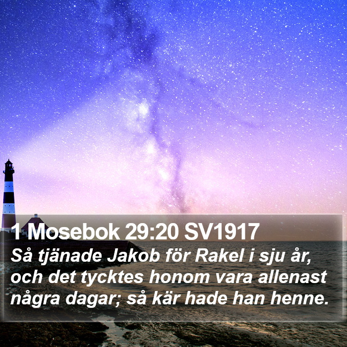 1 Mosebok 29:20 SV1917 Bible Study