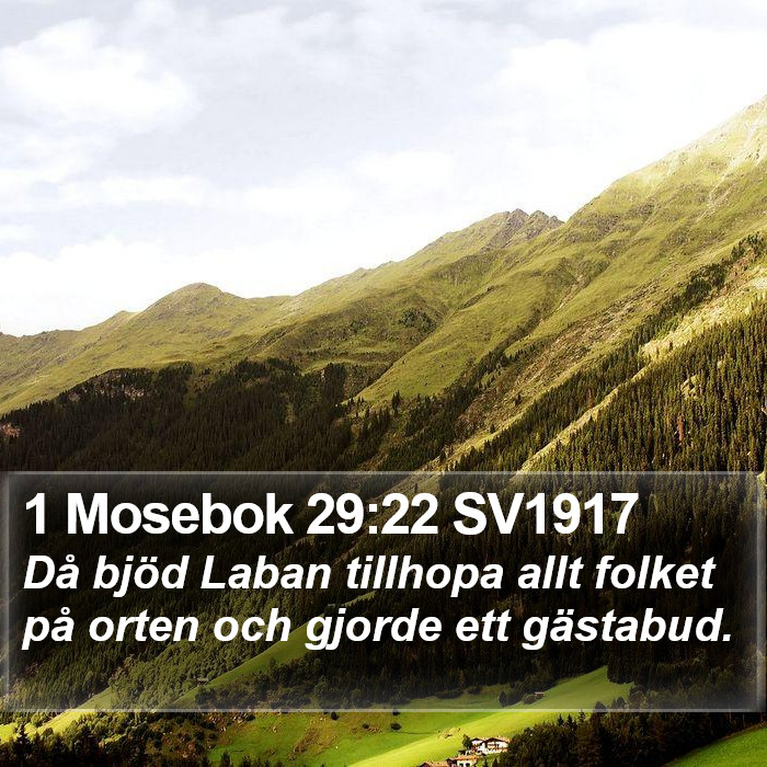 1 Mosebok 29:22 SV1917 Bible Study