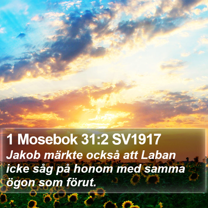 1 Mosebok 31:2 SV1917 Bible Study