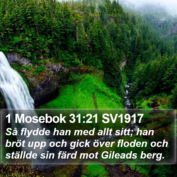 1 Mosebok 31:21 SV1917 Bible Study