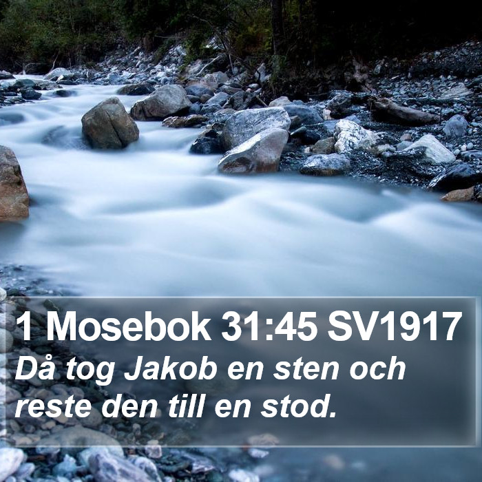 1 Mosebok 31:45 SV1917 Bible Study