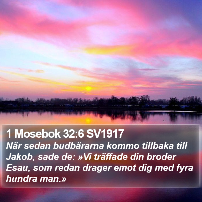 1 Mosebok 32:6 SV1917 Bible Study
