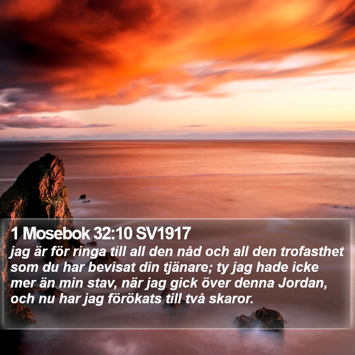 1 Mosebok 32:10 SV1917 Bible Study