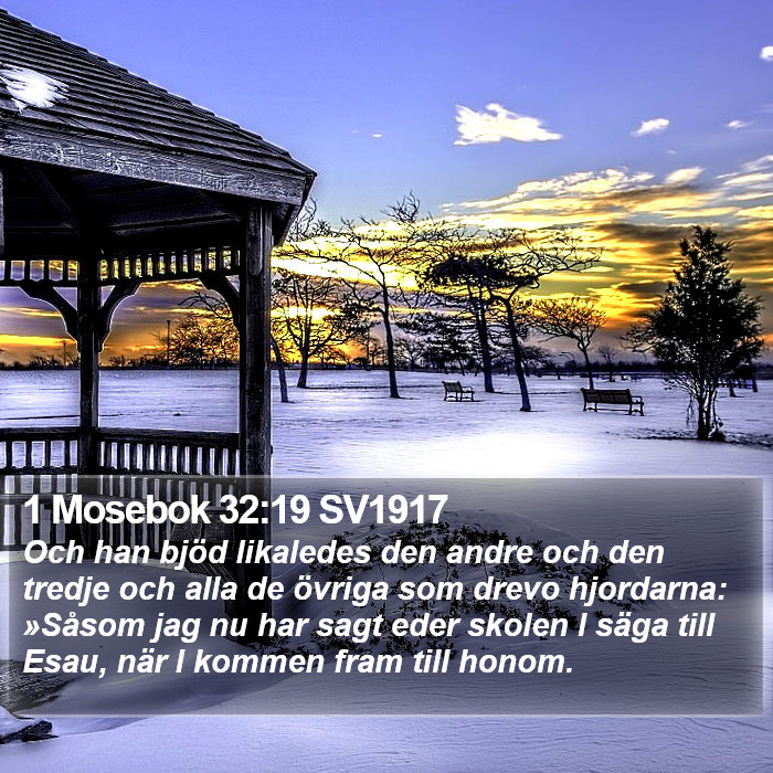 1 Mosebok 32:19 SV1917 Bible Study