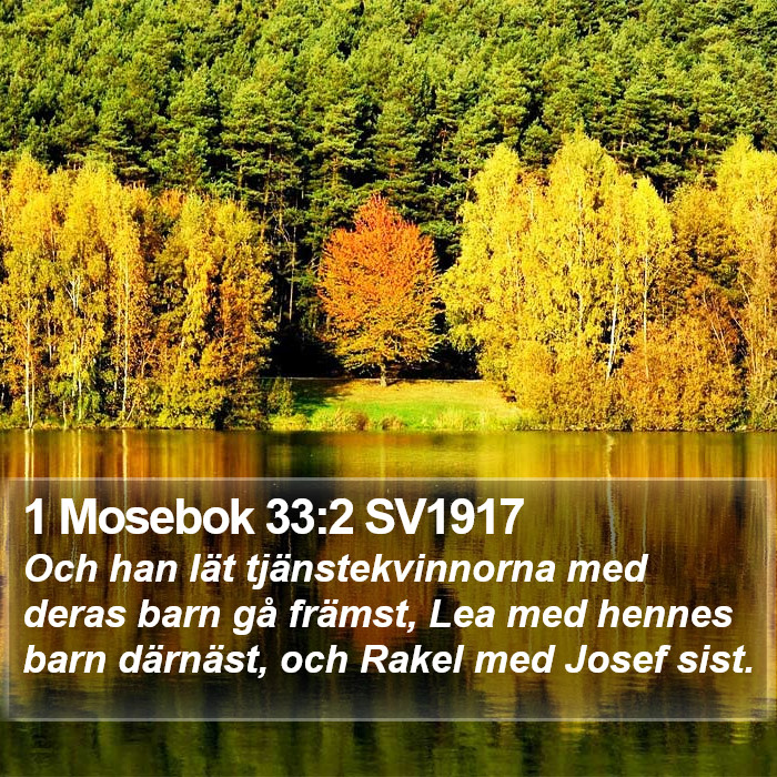 1 Mosebok 33:2 SV1917 Bible Study