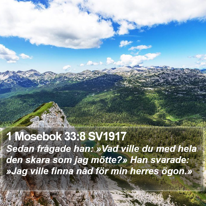 1 Mosebok 33:8 SV1917 Bible Study