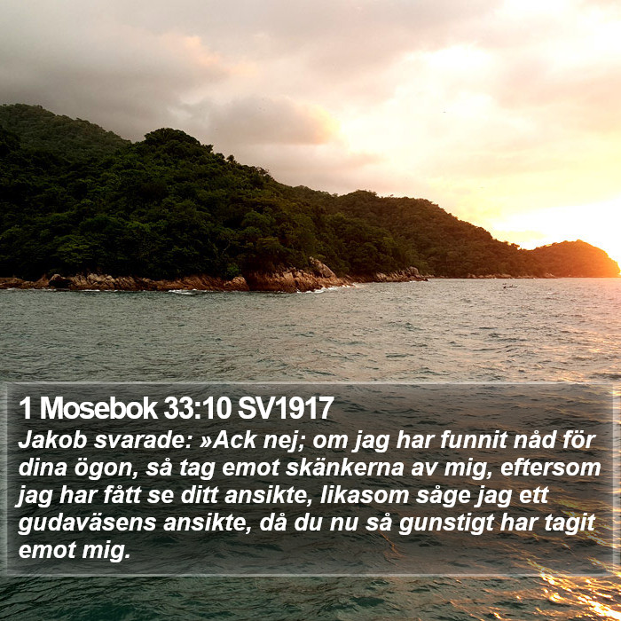 1 Mosebok 33:10 SV1917 Bible Study