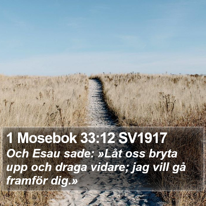 1 Mosebok 33:12 SV1917 Bible Study