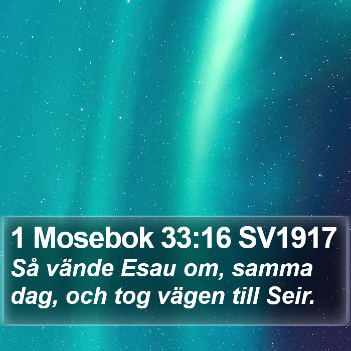 1 Mosebok 33:16 SV1917 Bible Study