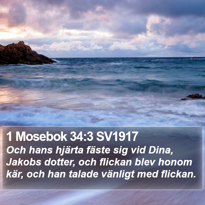 1 Mosebok 34:3 SV1917 Bible Study