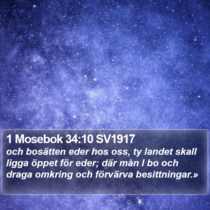 1 Mosebok 34:10 SV1917 Bible Study