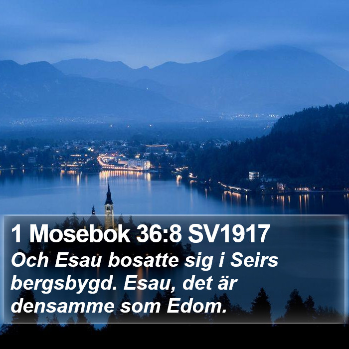 1 Mosebok 36:8 SV1917 Bible Study