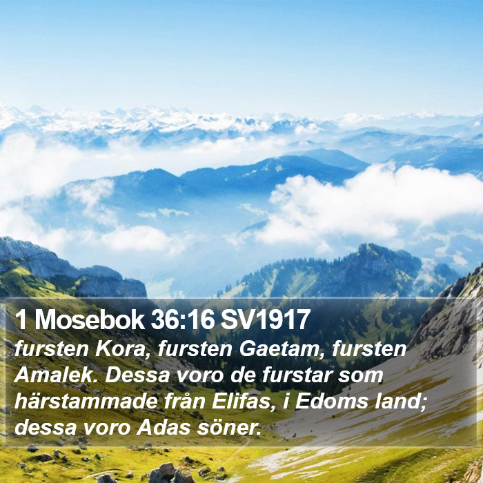 1 Mosebok 36:16 SV1917 Bible Study