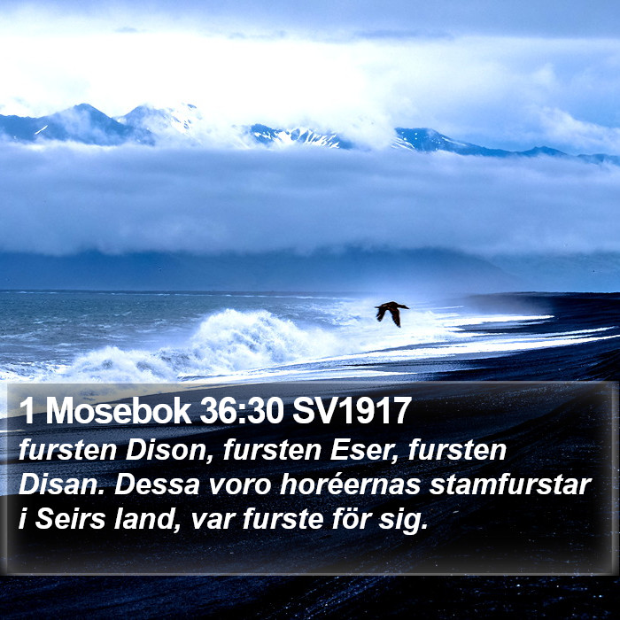 1 Mosebok 36:30 SV1917 Bible Study
