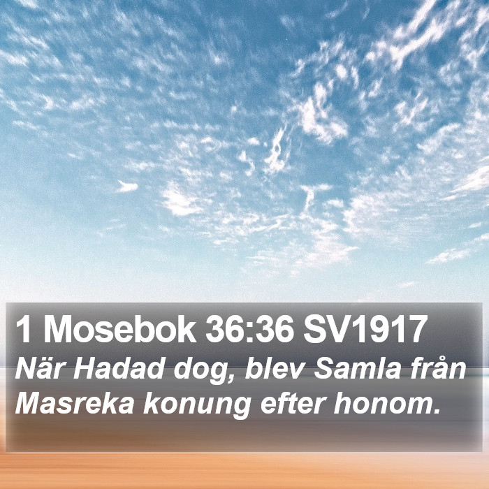 1 Mosebok 36:36 SV1917 Bible Study