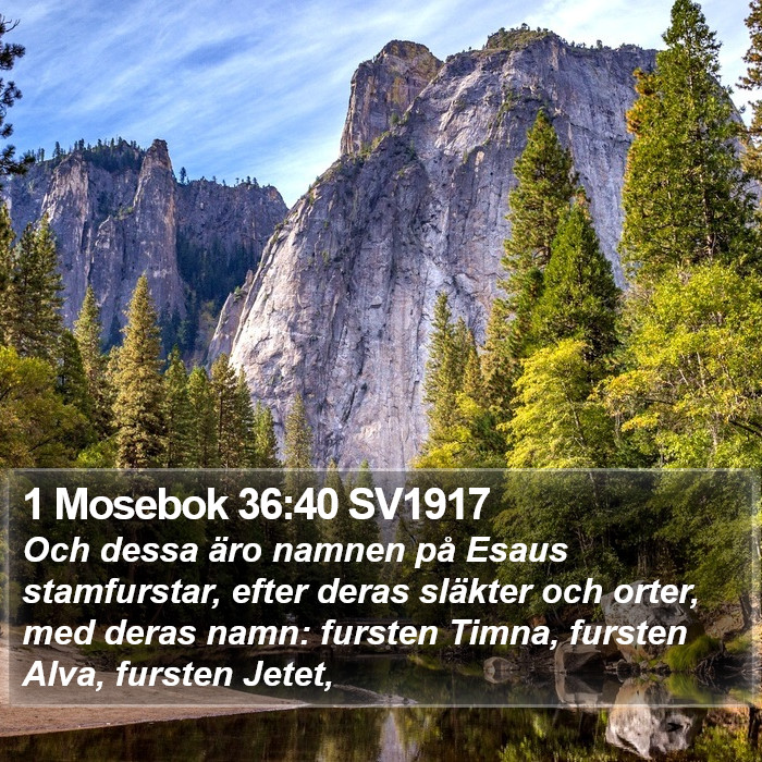 1 Mosebok 36:40 SV1917 Bible Study