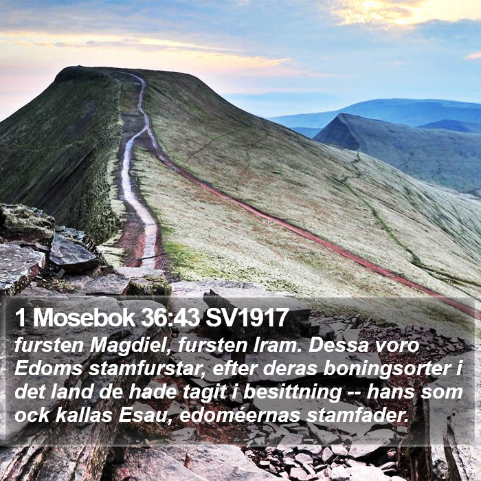1 Mosebok 36:43 SV1917 Bible Study