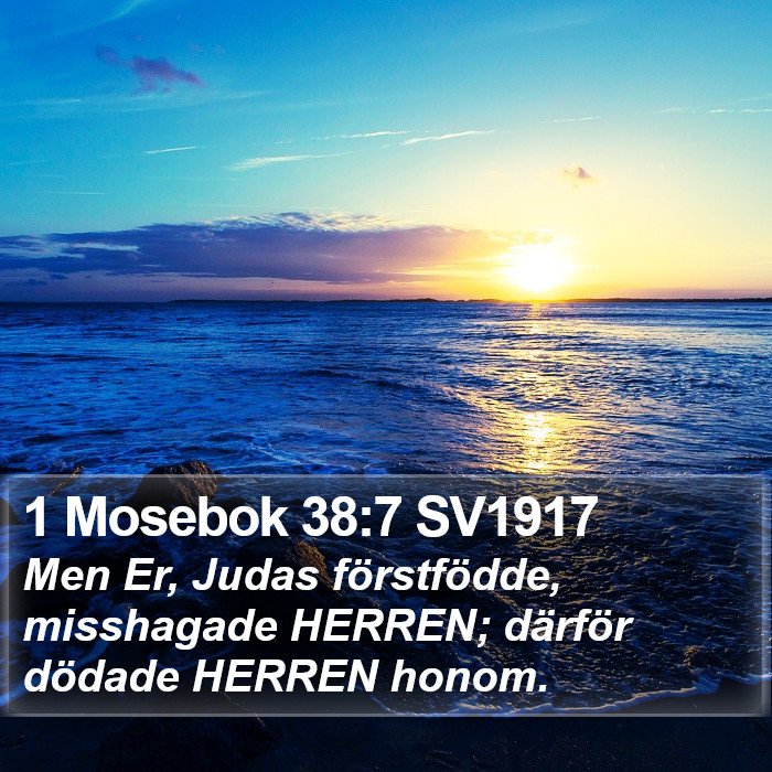 1 Mosebok 38:7 SV1917 Bible Study