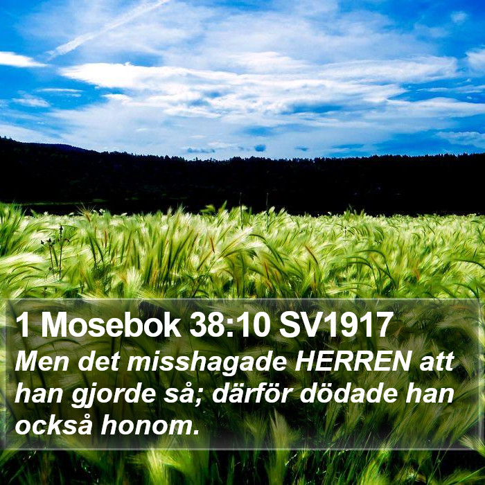 1 Mosebok 38:10 SV1917 Bible Study